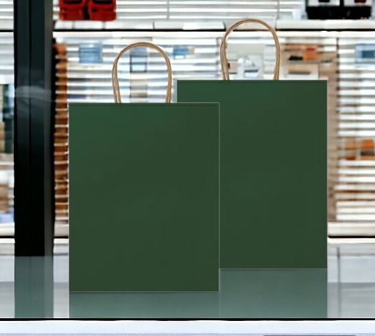 Пакет бумажный ARCE / Крафтовый пакет 25х31х11 см, с короткими усиленными ручками витой формы